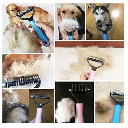 Cepillo Doble Cara Quita-Pelo Para Perros Y Gatos