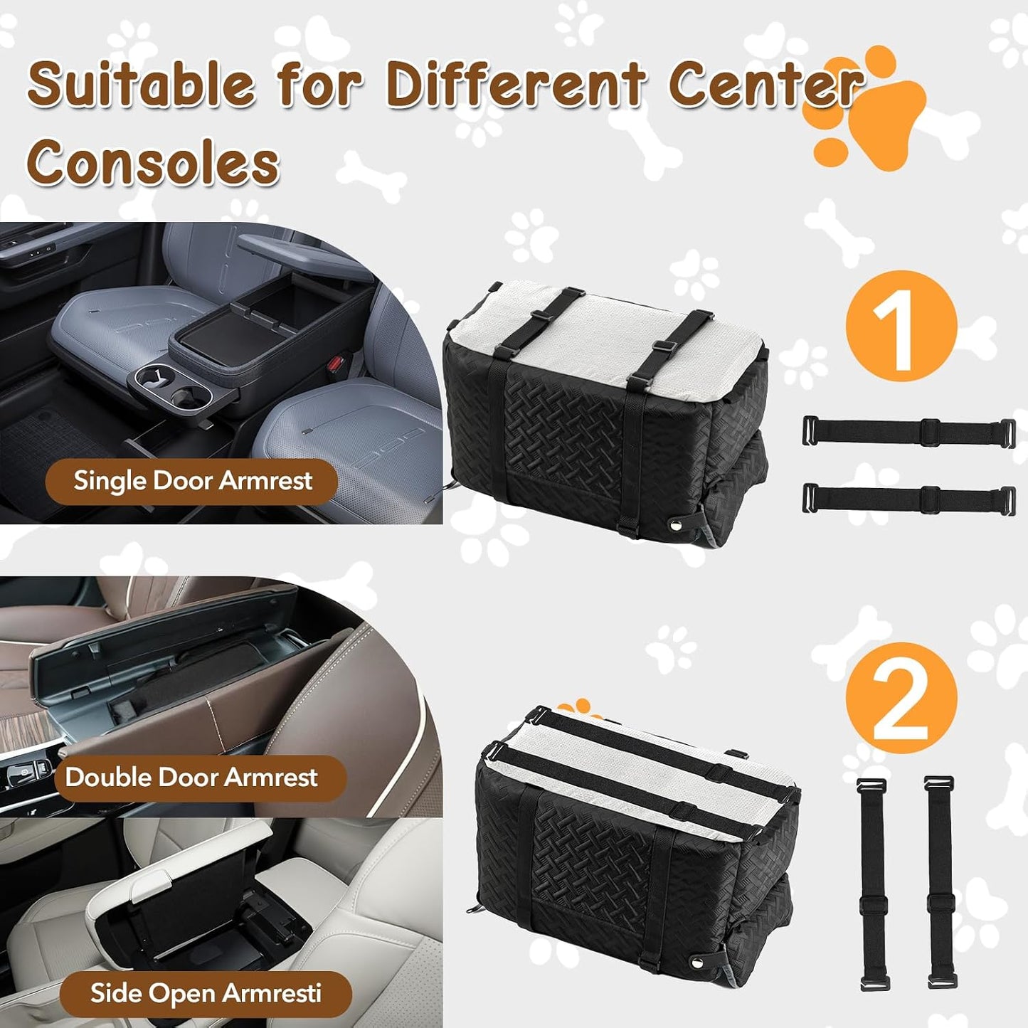 Cama-Asiento De Coche Para Perros Y Gatos Pequeños