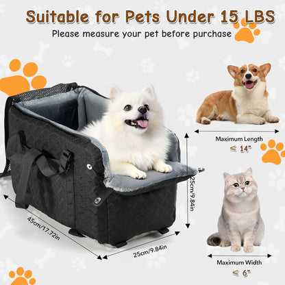 Cama-Asiento De Coche Para Perros Y Gatos Pequeños
