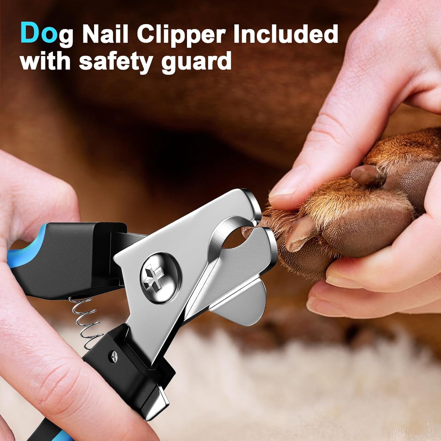 Kit Lijadora Eléctrica De Uñas Para Perros Y Gatos - Recargable, Silenciosa, Con Cortauñas Y Luz LED
