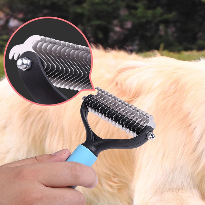 Cepillo Doble Cara Quita-Pelo Para Perros Y Gatos