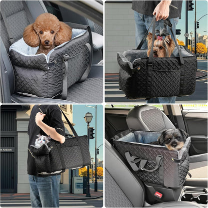 Cama-Asiento De Coche Para Perros Y Gatos Pequeños