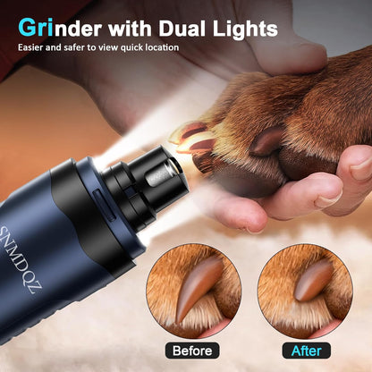 Kit Lijadora Eléctrica De Uñas Para Perros Y Gatos - Recargable, Silenciosa, Con Cortauñas Y Luz LED