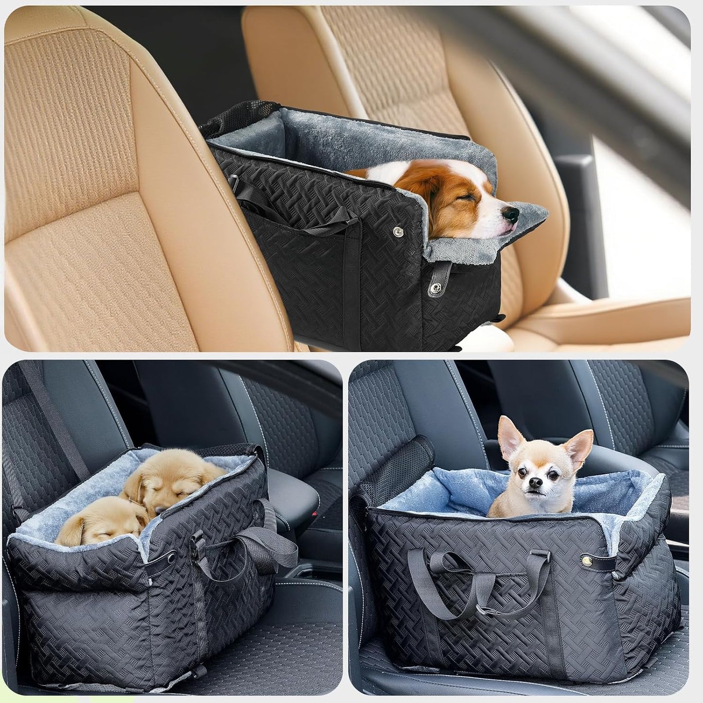 Cama-Asiento De Coche Para Perros Y Gatos Pequeños