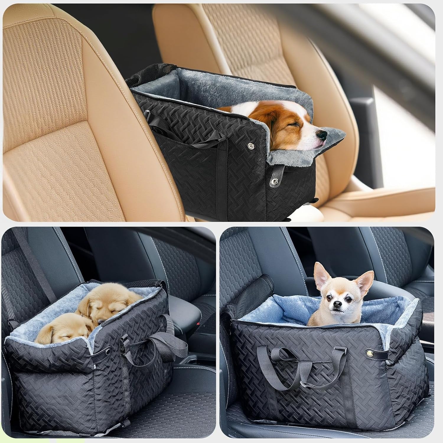 Cama-Asiento De Coche Para Perros Y Gatos Pequeños